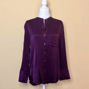 NWT Zara Silky Purple Button Down